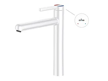 Смеситель для умывальника (Lt) D35, серия Lotus белый, a-five