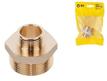 Ниппель ред. 1 1/4" нар. х 3/4" нар., AV Engineering (инд. упак.)