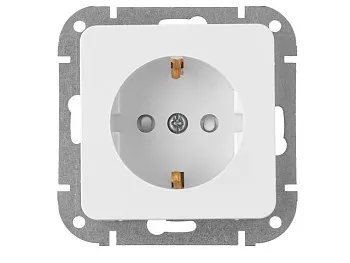 Розетка 1-ая (скрытая, с/з) белая, Astrum, BYLECTRICA