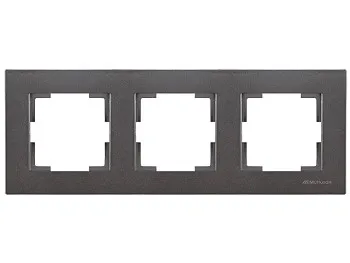 Рамка 3-ая горизонтальная дымчатая, RITA, MUTLUSAN