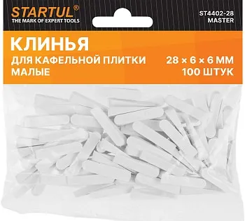 Клин д/каф. плитки малый 28х6х6мм 100шт STARTUL MASTER (ST4402-28)