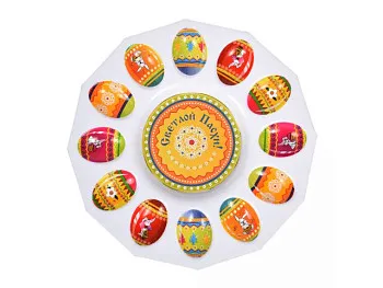 Блюдо для кулича и 12 яиц "Пасхальное", пластиковое, 25 см., MARMITON