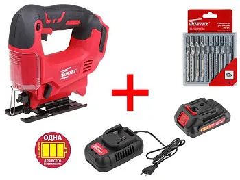 Аккум. лобзик WORTEX CJS 6529 в кор. ALL1 + АКЦИЯ!