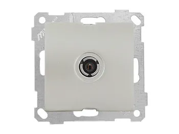 Розетка телевиз. 1-ая (скрытая, без рамки, с/з, 11dB, переходная) титан, DARIA, MUTLUSAN