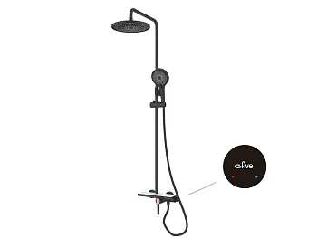 Душевая система (Lt) D35, серия Lotus черный, a-five