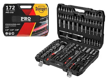 Набор головок и бит 172пр. 1/4",3/8",1/2" PRO STARTUL STUTTGART (PRO-172S)