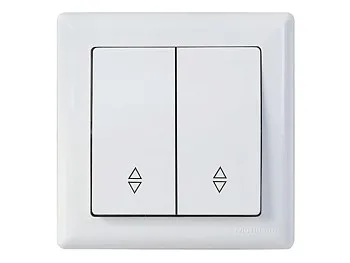 Выключатель проходной 2-клав. (скрытый, винт. зажим) белый, DARIA, MUTLUSAN