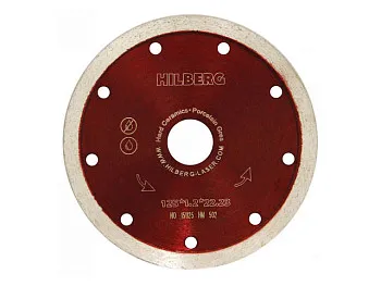 Алмазный круг 125х22,23 мм по керамике сплошн.ультратонкий  HILBERG