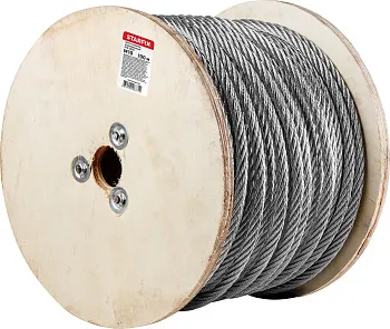 Трос стальной, оцинк. М10 DIN 3055 (бухта 100 м) STARFIX