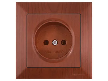 Розетка 1-ая (скрытая, б/з) вишня, DARIA, MUTLUSAN