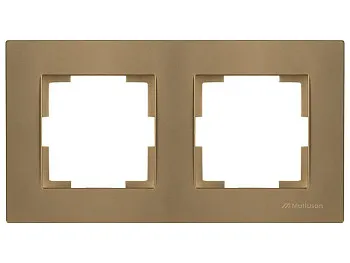 Рамка 2-ая горизонтальная золотая, RITA, MUTLUSAN