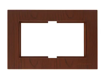 Рамка для 2-ой розетки орех, RITA, MUTLUSAN