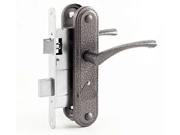 Замок врезной Омега ЗВ9.2-01 (серебро)