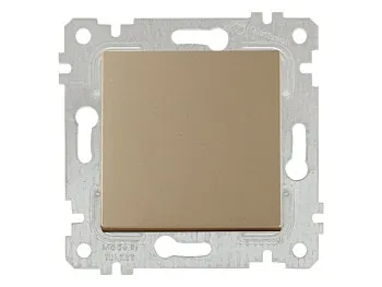 Выключатель 1-клав. (скрытый, без рамки, винт. зажим) золото, RITA, MUTLUSAN