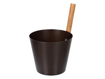 Бадья из алюминия 5 л, коричневая "Банные штучки"