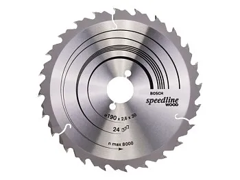 Диск пильный 190х30 мм 24 зуб. по дереву SPEEDLINE WOOD BOSCH