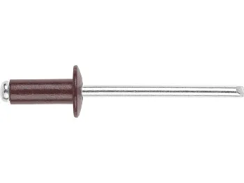 Заклепка вытяжная 4.8х12 мм алюминий/сталь, RAL 3009 (150 шт в пласт. конт.) STARFIX