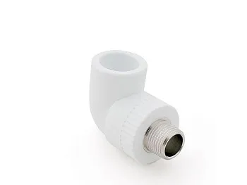 Колено ПП комб. нар. 20х3/4", бел. РТП