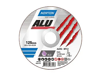 Круг отрезной 125х1.6x22.2 мм для алюминия ALU NORTON