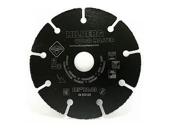 Круг карбид вольфрама отрезной 125х22 мм для дерева Super Wood HILBERG