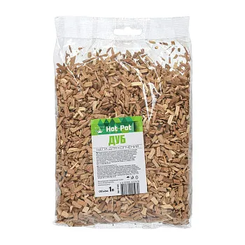 Щепа для копчения "Дуб" 1 л., Hot Pot