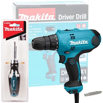 Дрель-шуруповерт MAKITA DF0300X1 в кор. + Отвертка D-58833