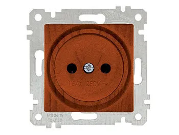 Розетка 1-ая (скрытая, без рамки, б/з) вишня, RITA, MUTLUSAN