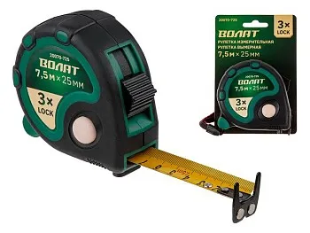 Рулетка  7,5м/25мм обрезин. корп. ВОЛАТ