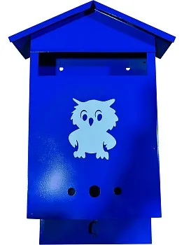 Ящик почтовый Домик с замком 350х280х60 (синий)