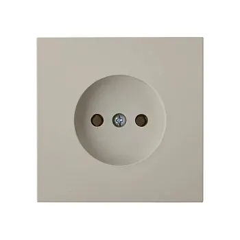 Розетка 1-ая (скрытая, б/з) песочная, Carre, BYLECTRICA