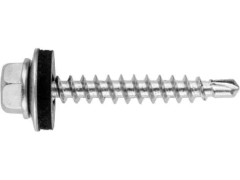 Саморез кровельный 4.8х76 мм цинк, шайба с прокл., PT1 (100 шт в карт. уп.) STARFIX
