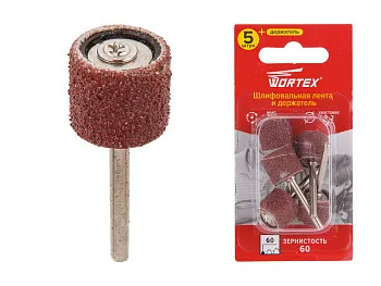 Шлифовальная лента 13 мм, зерно 60 + держатель WORTEX