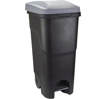Контейнер для мусора 85л с педалью (серая крышка)
