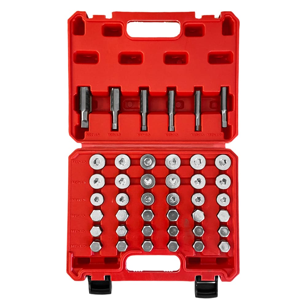 Набор приспособлений для восстановления резьбы масляных поддонов (M13 M15 M17 M20 M22) Хорекс Авто HZ 25.1.258SK