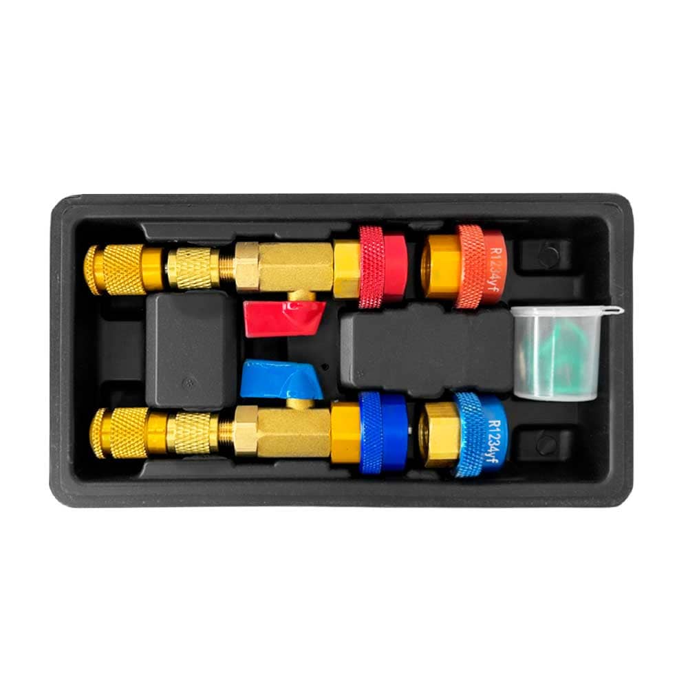 Набор адаптеров для смены золотников под давлением R134a R1234yf Хорекс Авто HZ 18.205.34SK