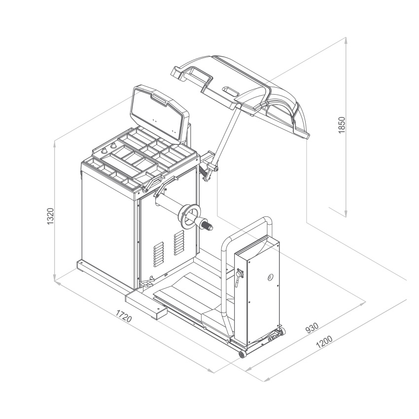 Балансировочный станок для г/а и л/а (универсальный) Хорекс Авто СB460B