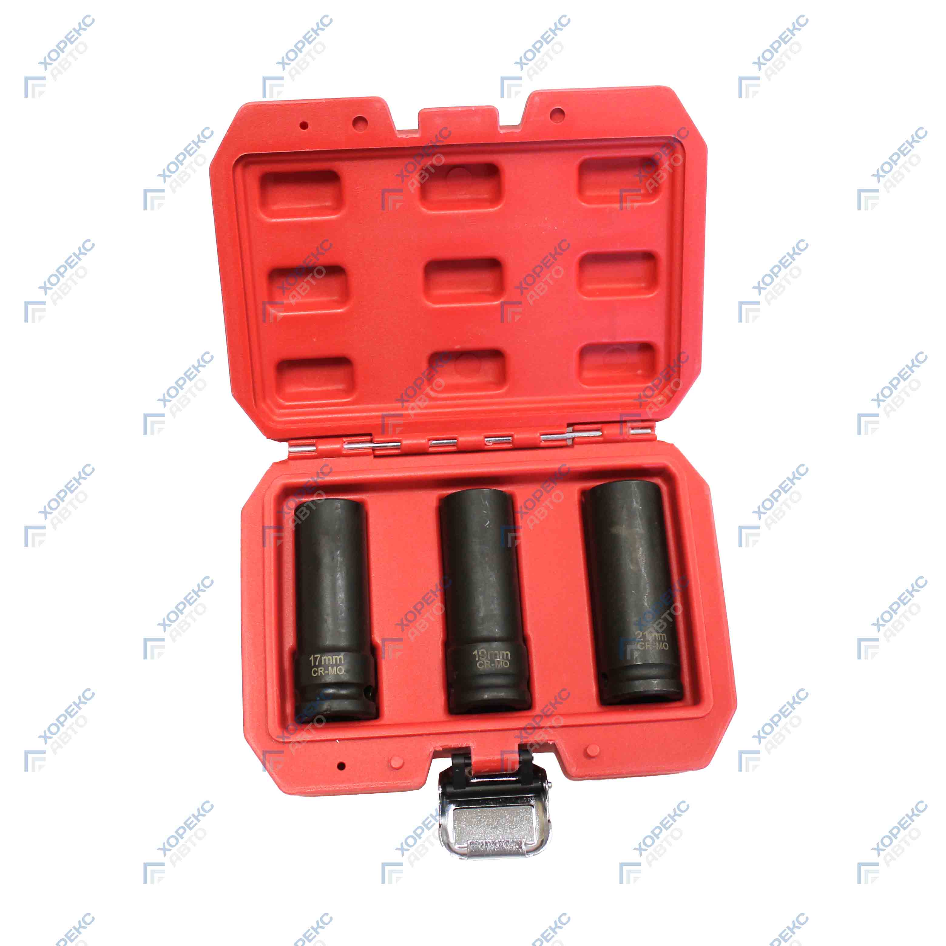 Набор адаптеров-экстракторов 1/2" для демонтажа поврежденных болтов и гаек (3 предмета) Хорекс Авто HZ 24.1.064S