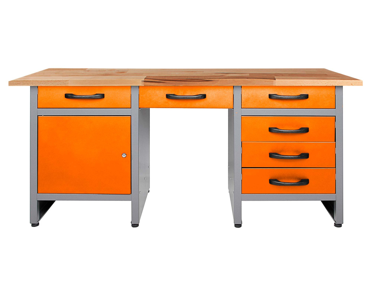 Стол-верстак для мастерской BAUMEISTER BTC-007 ORANGE