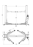 Подъемник двухстоечный 5т 380в 3.0квт Horex hl-5.0