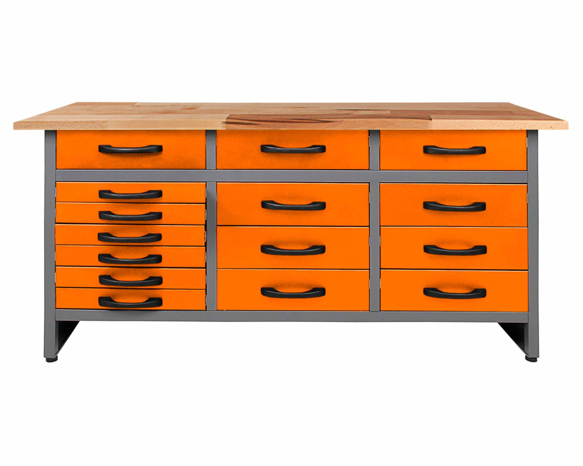 Стол-верстак для мастерской BAUMEISTER BTC-008A ORANGE