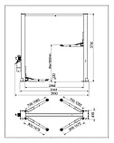 Подъемник двухстоечный г/п 4000 кг. электрогидравлический KraftWell арт. KRW4DLU