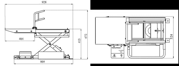 Подъёмник колёс пневматический ТехноВектор 214 30 000