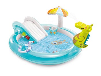 Надувной игровой центр Крокодил, 201х170х84 см, INTEX