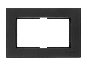 Рамка для 2-ой розетки черная, RITA, MUTLUSAN