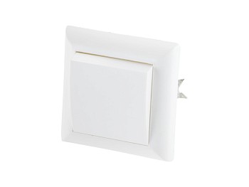 Выключатель 1 клав. (скрытый, до 6А) белый, Эконом, Юпитер