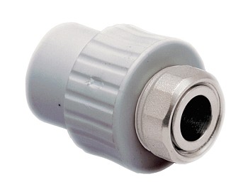 Муфта ПП с накидной гайкой 25х3/4" бел. РТП