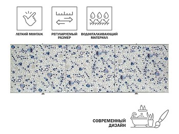 Экран под ванну 1,7 м, в алюминиевом профиле, PERFECTO LINEA