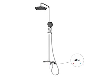 Душевая система (Lt) D35, серия Lotus хром, a-five