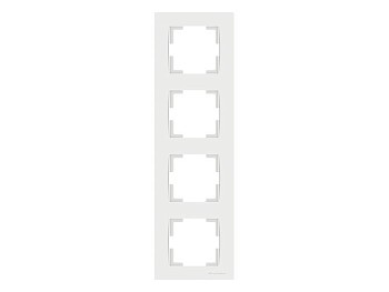 Рамка 4-ая вертикальная белая, RITA, MUTLUSAN