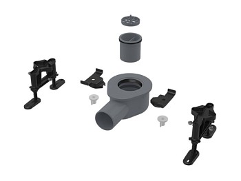 Низкий сифон DN 50 и комплект регулируемых ног, Alcaplast